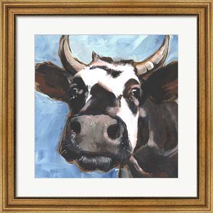 Framed Cattle Close-up II Print