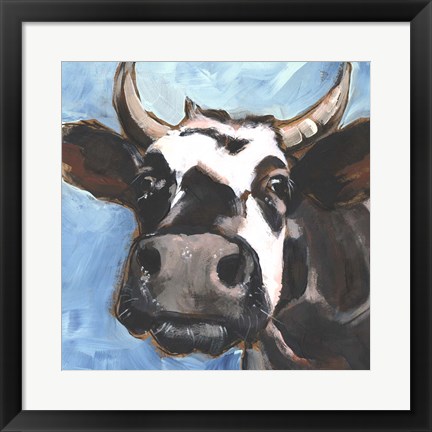 Framed Cattle Close-up II Print