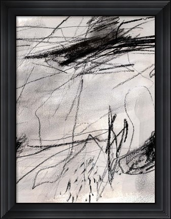 Framed Charcoal Waltz I Print