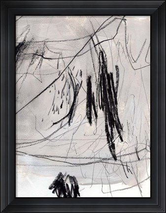 Framed Charcoal Waltz II Print
