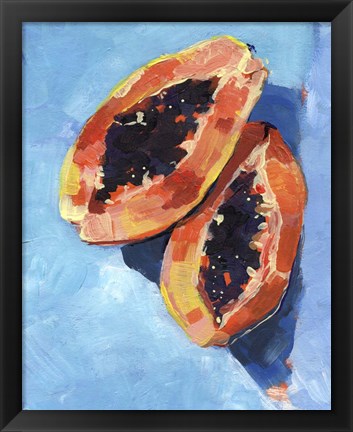 Framed Bold Papaya I Print