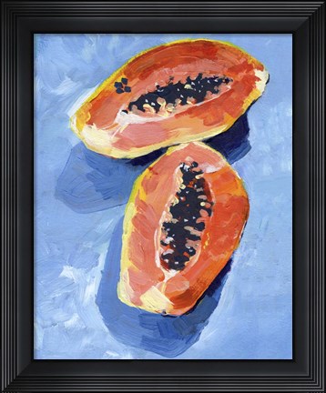 Framed Bold Papaya II Print