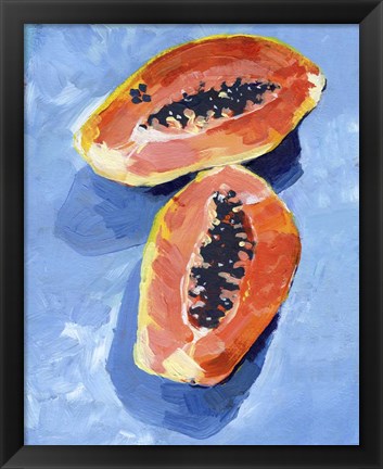 Framed Bold Papaya II Print