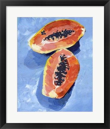 Framed Bold Papaya II Print