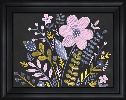 Framed Sweet Folk Florals I Print