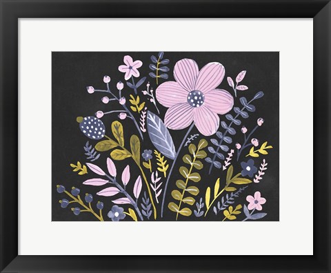 Framed Sweet Folk Florals I Print