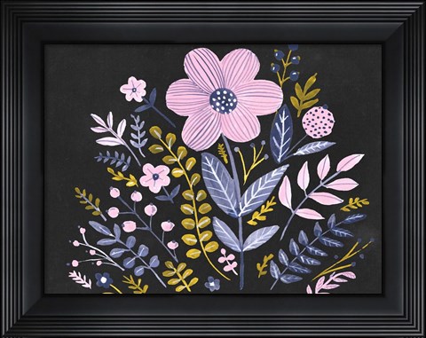 Framed Sweet Folk Florals II Print