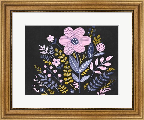 Framed Sweet Folk Florals II Print