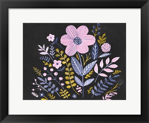 Framed Sweet Folk Florals II Print