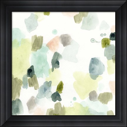 Framed River Stone Palette I Print