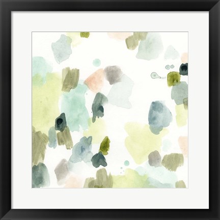 Framed River Stone Palette I Print