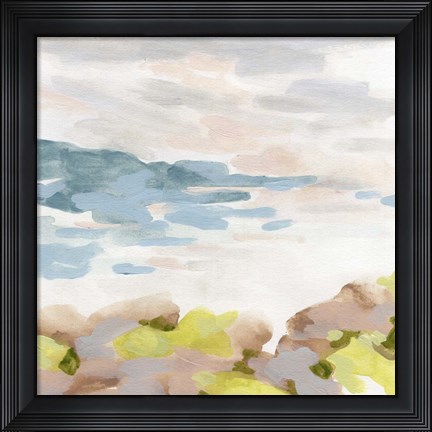 Framed Pastel Shoreline I Print
