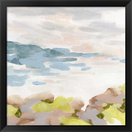 Framed Pastel Shoreline I Print