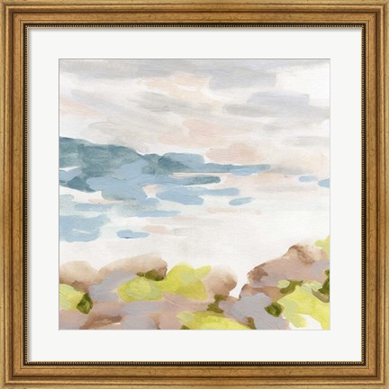 Framed Pastel Shoreline I Print