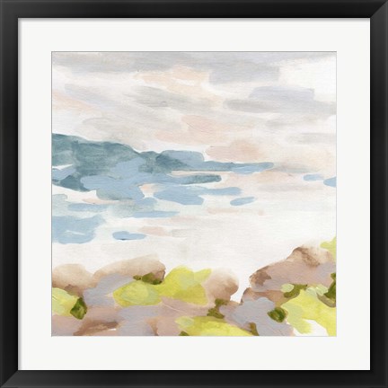 Framed Pastel Shoreline I Print