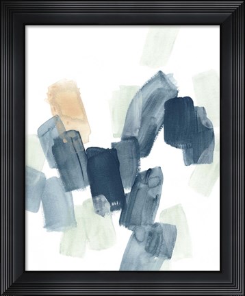 Framed Indigo Facets I Print