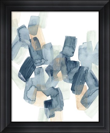 Framed Indigo Facets II Print