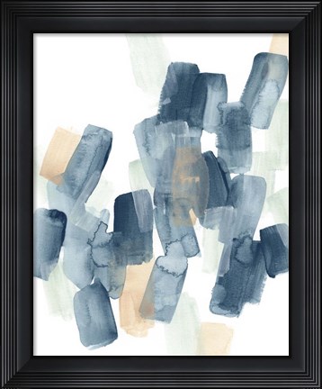 Framed Indigo Facets III Print