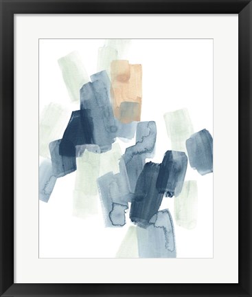 Framed Indigo Facets IV Print