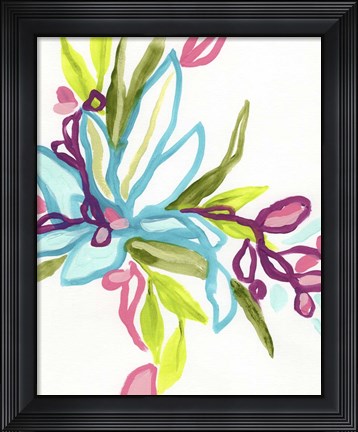 Framed Tropical Sketch I Print