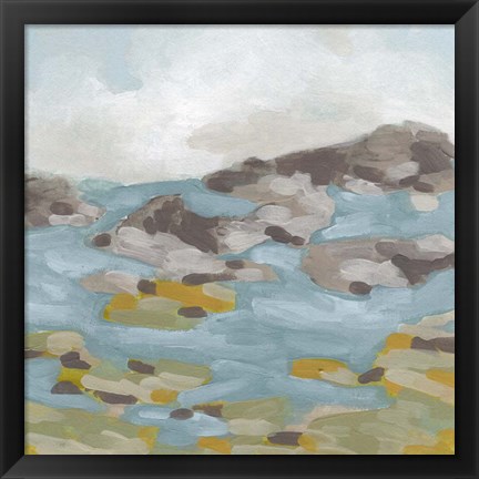 Framed Stone Shore II Print