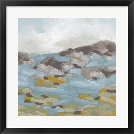 Framed Stone Shore II Print