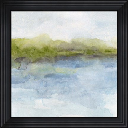 Framed Watermark Shoreline I Print