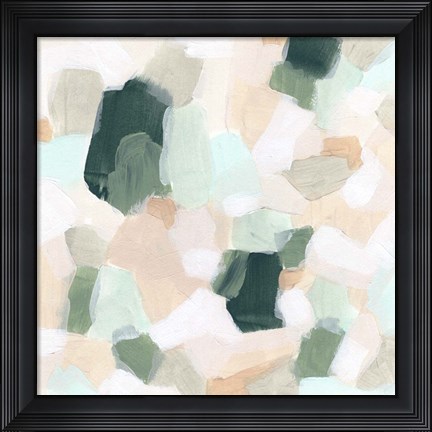 Framed Pastel Facets I Print