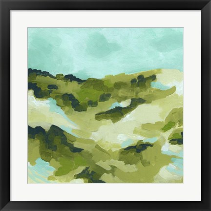 Framed Spring Hillside I Print