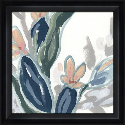 Framed Expressive Garden I Print