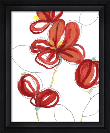 Framed Primary Petal I Print