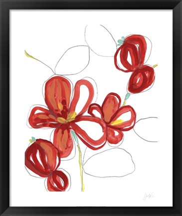 Framed Primary Petal II Print