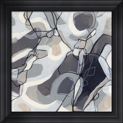 Framed Graphite Swirl II Print