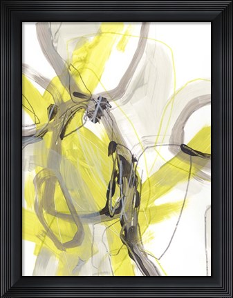 Framed Cement Citron I Print