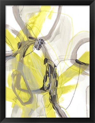Framed Cement Citron I Print