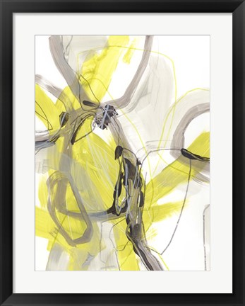 Framed Cement Citron I Print