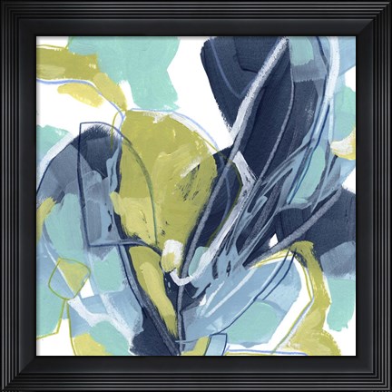 Framed Blue Tangent II Print