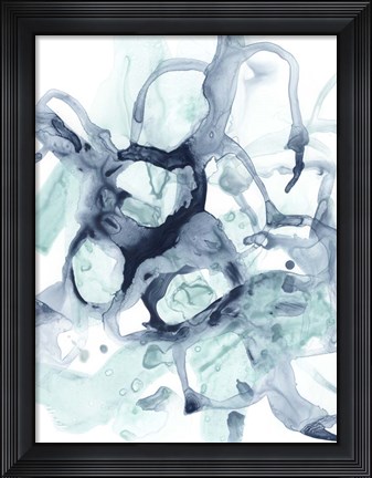 Framed Blue Cavern I Print