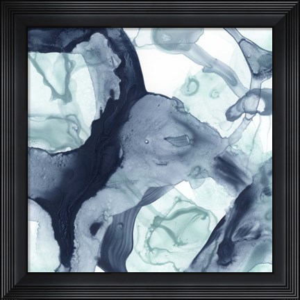 Framed Blue Cavern V Print