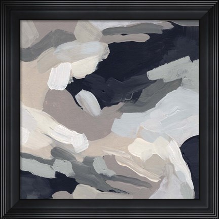 Framed Monochrome Currents II Print