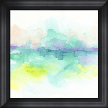 Framed Ocean Aurora I Print