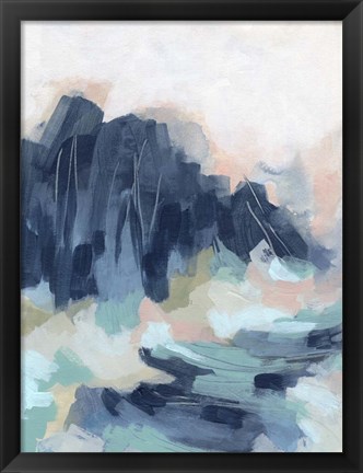 Framed Sunset Surf I Print
