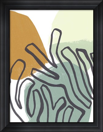 Framed Midcentury Modern Coral I Print