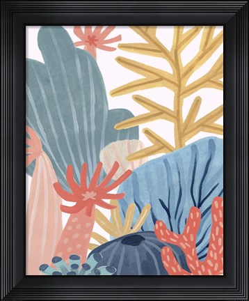 Framed Paper Reef I Print