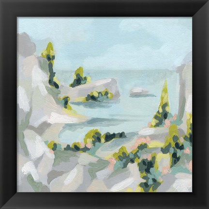 Framed Pastel Cove I Print