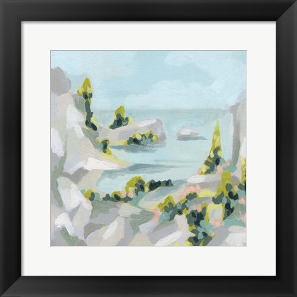 Framed Pastel Cove I Print