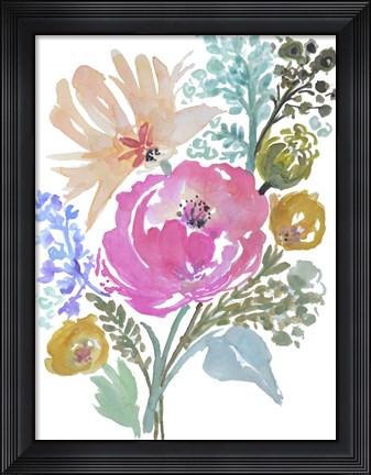 Framed Flower Posy I Print