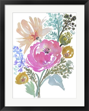 Framed Flower Posy I Print