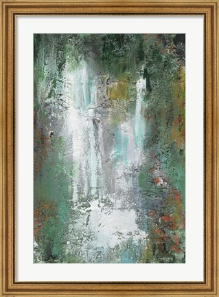 Framed Waterfall in Paradise I Print