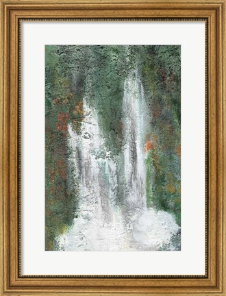 Framed Waterfall in Paradise II Print